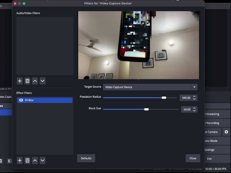 OBS Blur